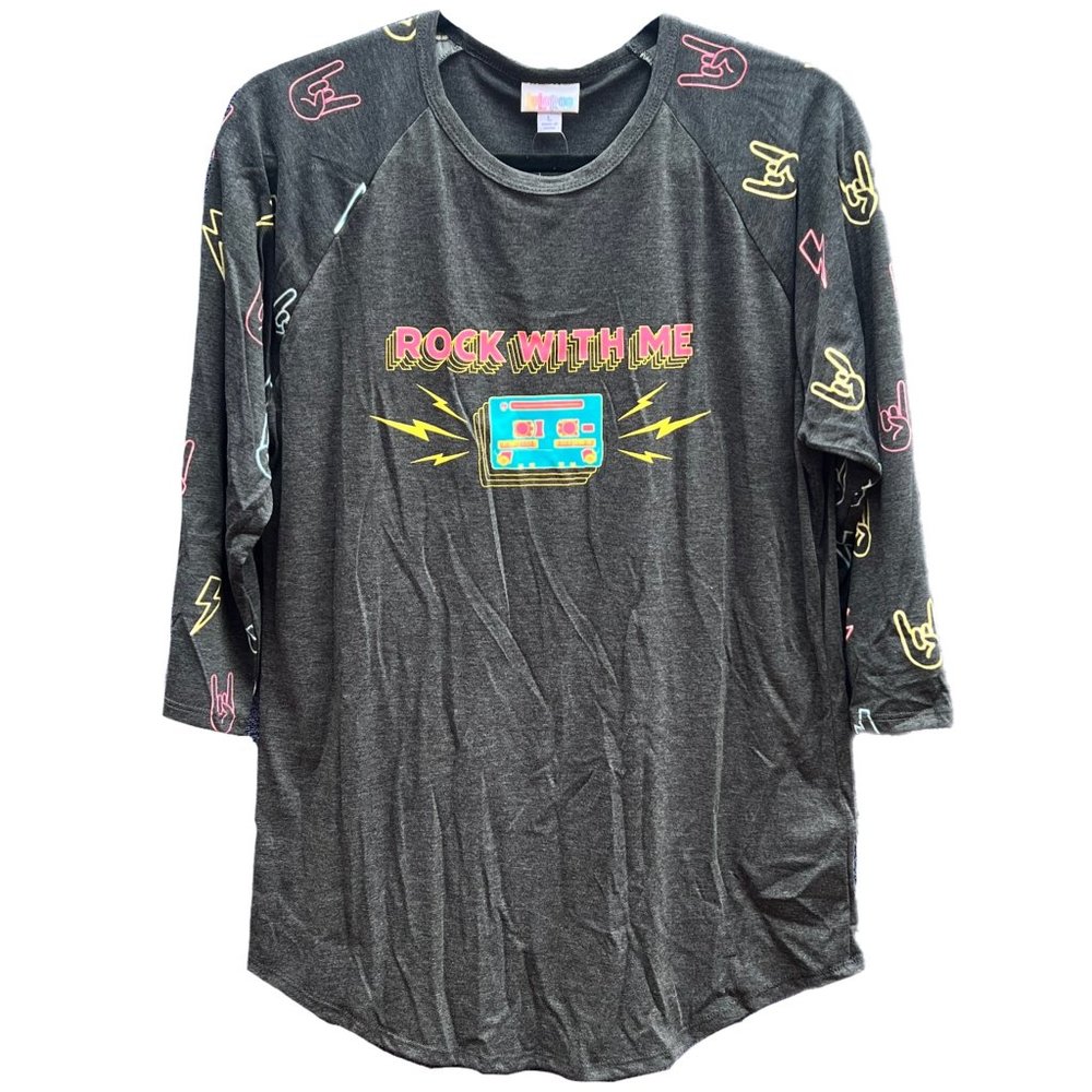 NWT L Randy baseball t, LuLaRoe 90’s Tape, Vintage Tape